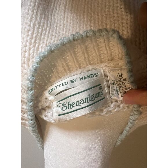 Vintage Shenanigans hand-Knit  Christmas grandma ugly sweater MEDIUM - Picture 10 of 10